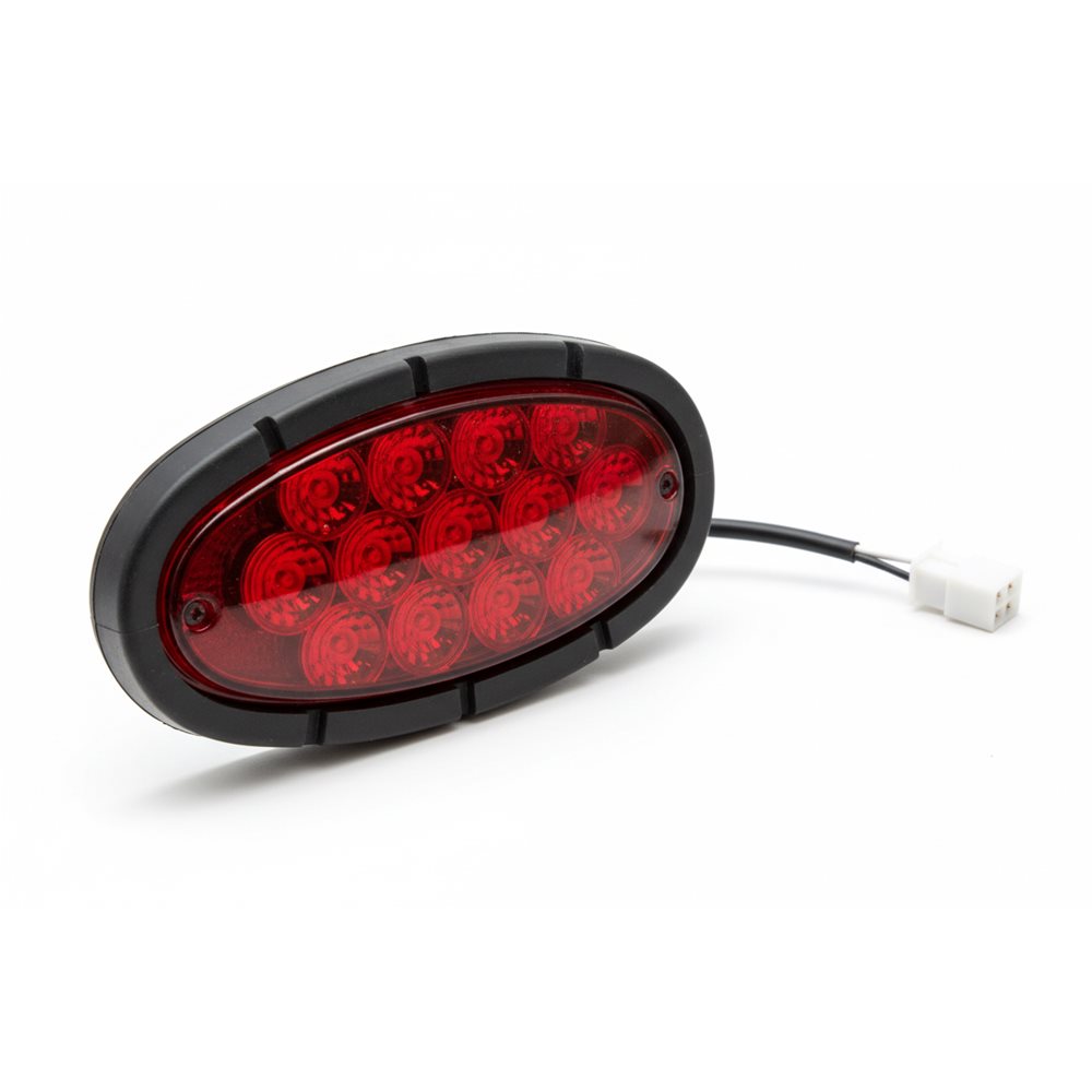 Light, Red Oval w/ Grommet